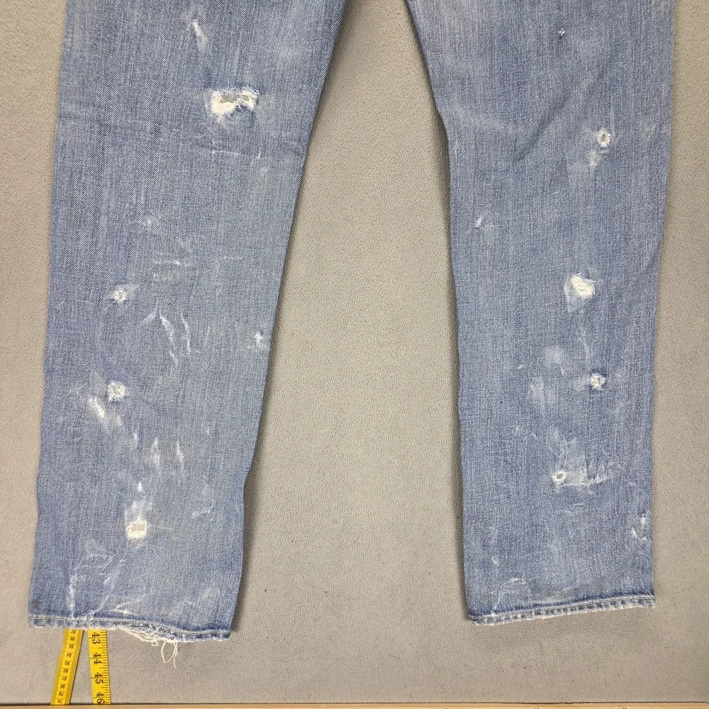 Diesel Jeans Mens 34x34 Blue Kajo Relaxed Straight Button Fly Made Italy 0071J